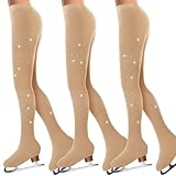 Ramede 3 Pcs Figure Skating Tights Rhinestones Ice...