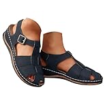 Women's Comfortable Platform Wedge Sandals Solid Color...