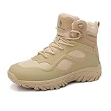 Men's Tactical Boots Anti Slip Shock-Absorbing High Top...
