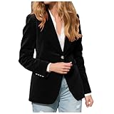 Velvet Blazer Women Button Down Long Sleeve Velvet...