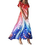 July 4Th Women Summer Maxi Dresses Independence Day...