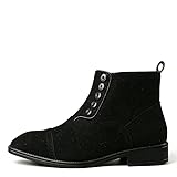 Men’s Suede Side-Button Ankle Boots – Slip-On Style...