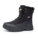 SHULOOK Men's Snow Boots Waterproof Warm Fur Lined...