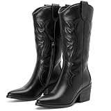 Ruiee Cowboy Boots for Women Western Cowgirl Chunky...