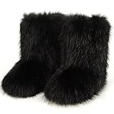 GANGYIMUNE Faux Fur Boots for Women,Winter Furry Fuzzy...