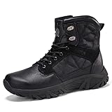 Men's Black Tactical Boots Classic Lace Up Military...