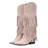 Grakihily Cowgirl Boots for Women Retro Pointed Toe...