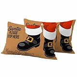 Lsrtoss Merry Christmas Outdoor Waterproof Pillow...