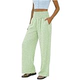 Womens Wide Leg Palazzo Pants Casual Baggy Elastic...