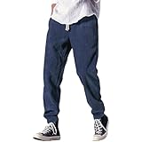 Travel Pants for Men Black Mens Sweatpants Open Bottom...