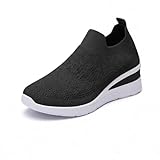 Women's Wedge Sneakers Breathable Mesh Glitter...