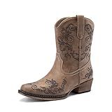 DREAM PAIRS Women's Cowboy Cowgirl Western Ankle Boots...