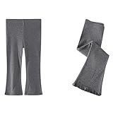 Watonic Little Girls Cotton Flare Leggings Elastic...