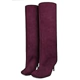 pinokino Knee High Boots Wide Calf Women Long Suede...