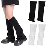 MOBUTOFU 2 Pairs Winter Knitted Leg Warmers Thickened...