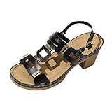 Women's Casual Comfort Sandals With Buckle Strap And...