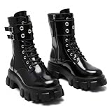 Silanway Women's Combat Boots Platform Chunky Lug Sole...