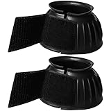 BOSREROY Black Horse Bell Boots Pair, 5.9 in Rubber,...