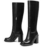 Grakihily Black Knee High Boots Women Wide Calf Boots...