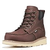 NINGO Steel Toe Boots for Men, Non Slip Mens Moc Toe...