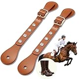 ZXFNNCY Leather Spur Straps for Men & Women - Heavy...
