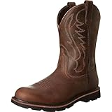 Men's Square Toe Leather Western Cowboy Boots Mid Calf...