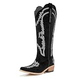 Women’s Extra Wide Calf Plus Size Knee High Western...