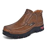 ZPLMIDE Men's Handcrafted Leather Waterproof Non-Slip...