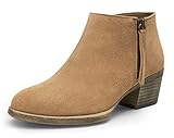 Vepose Women's Suede Leather Low Booties, Extra Wide...