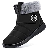 Aomigoct Women Winter Snow Boots: Fur Lined Warm Slip...