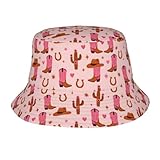 Pink Boots Bucket Hats Cactus Foldable Sun Hats Fashion...