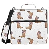 Coikll USA Flag Boots Zipper Binder D-Rings Expanding...