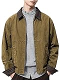 Men Jacket Turn-Down Collar Barn Style Cargo Detroit...