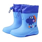 Kids Boys Rain Boots Cute Dinosaur Graphic Waterproof...