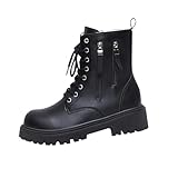 Black Women’S Heeled Height Increasing Boots Fall...