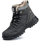 COOU Winter Safety Boots Men Lined Warm Steel Toe Work...