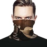 POTSCBVW Cowboy Black Hat Western Boots Neck Gaiter...