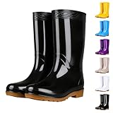Women’s Wide Calf Rain Boots Waterproof & Lightweight...