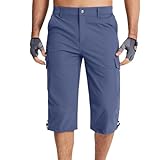 Mens Cargo Shorts Lightweight Athletic Hiking Capri...