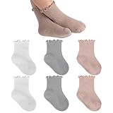 MKYSZLT 6 Pairs Baby Infant Toddler Girls Ruffle Socks...