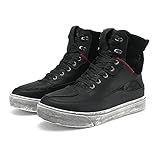 BORLENI Cowhide Leather Motorcycle Shoes for Men-...