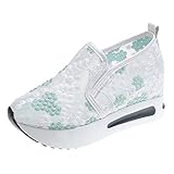 Women's Fashion Sneakers Mesh Floral Embroidery...