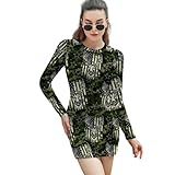 MZERSE Women's Long Sleeve Bodycon Mini Dress...