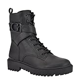 GUESS womens Orana Combat Boot, Black, 9.5 US