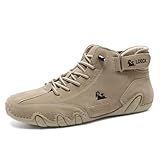 Italian Handmade Men's Suede High Top Boots,...