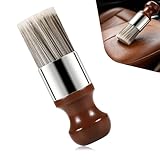 Yekoaru Leather Hair Brush, Soft Bristles Salve Brush...