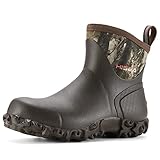 HISEA Men's Rubber Boots Ankle Rain Boots Waterproof...