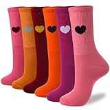 inhees Women's Thin Cotton Crew Socks - 6Pairs Soft...