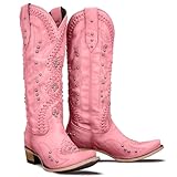Yolkomo Pink Cowboy Boots Knee High Cowgirl Boots...