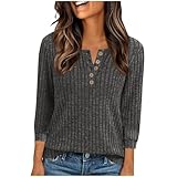 Women's Long Sleeve Henley Shirts Business Lightweight...